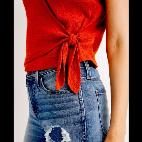 Madewell, Texture & Thread Wrap-Tie Top, lightweight ***RUNS BIG*** - Picture 4 of 9